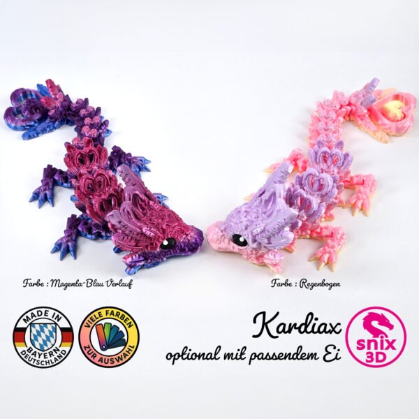 Kardiax Magentablau Verlauf regenbogen snix3d Drachen Kardiax