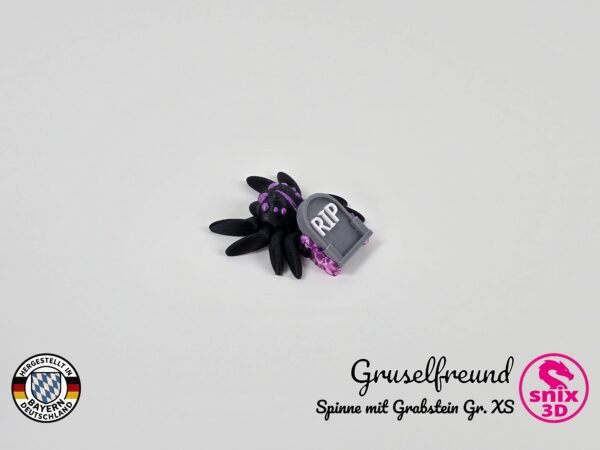 Spinne mit Grabstein XS