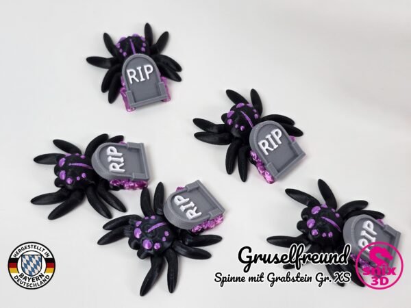 Spinne mit Grabstein XS
